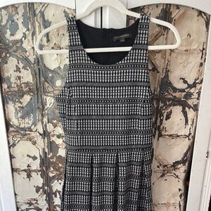 Banana Republic, Sleeveless Striped, Black & White Knit Dress, Size XS